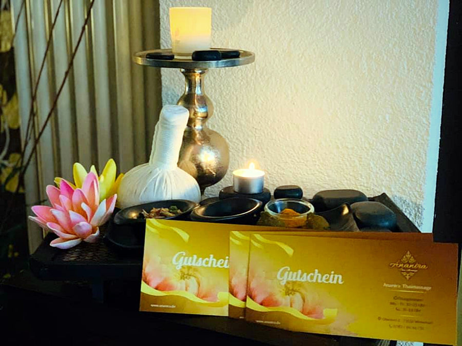Rituale – Kräuterstempel, warme Steine, Gutscheine im Anantra Winterbach