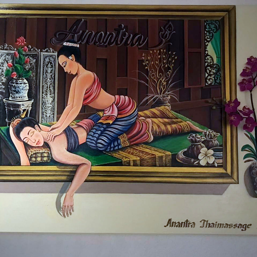 Wandbild – Die Kunst der Nuad Thai im Anantra Winterbach